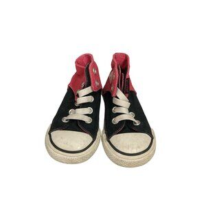 Converse All Star Infants Size 6 Black Pink Canvas High-Top Sneakers shoes